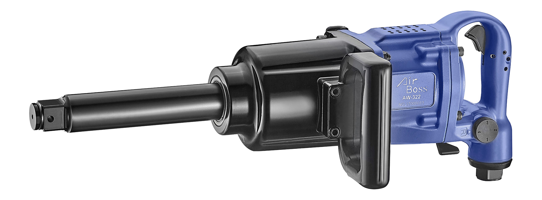 AIRBOSS AW-322GL 1" Drive Air Impact Wrench — 8" Extended Anvil