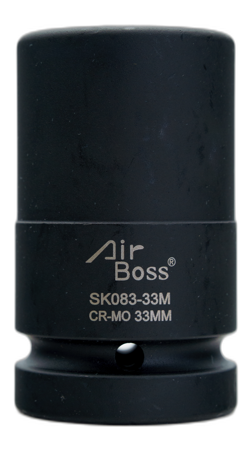 AIRBOSS SK083-33M 33mm Deep Impact Socket — 1" Drive, 6-Point CR-MO